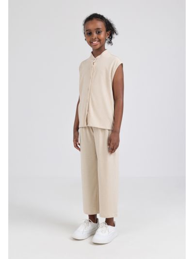 Solid Straight Leg Trousers