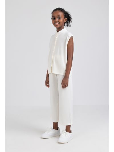Solid Straight Leg Trousers