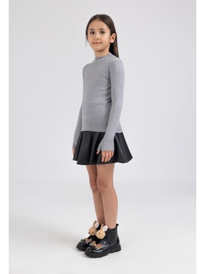 Solid Flared Hemline Skirt