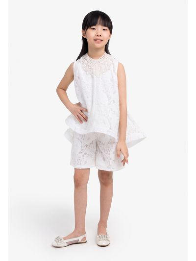 Floral Lace Tent Top and Shorts Set
