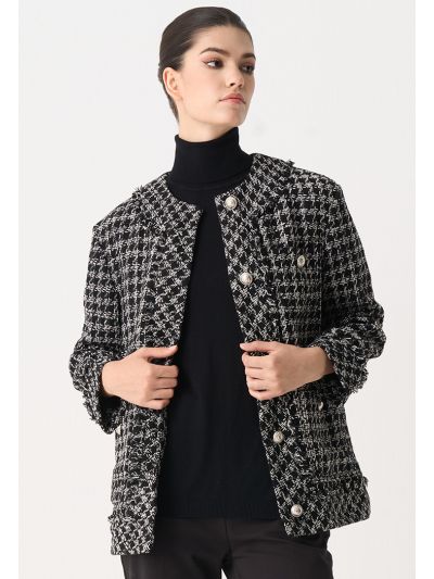 Tweed Lurex Long Sleeves Jacket