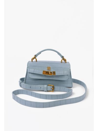 Faux Crocodile Leather Mini Crossbody Bag