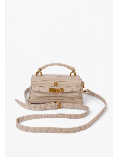 Faux Crocodile Leather Mini Crossbody Bag