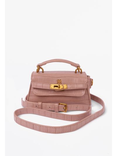Faux Crocodile Leather Mini Crossbody Bag