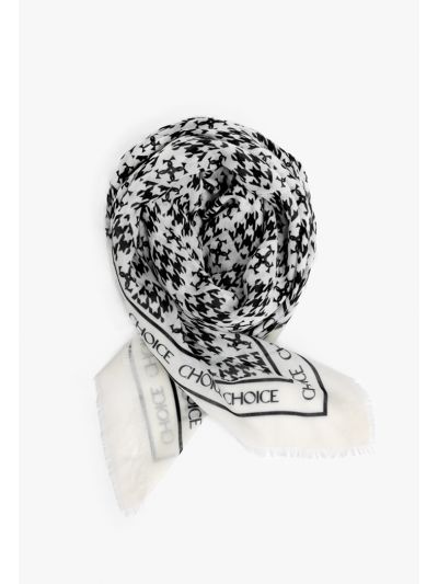 Printed Houndstooth Shawl
