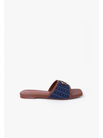  Printed Denim Flats