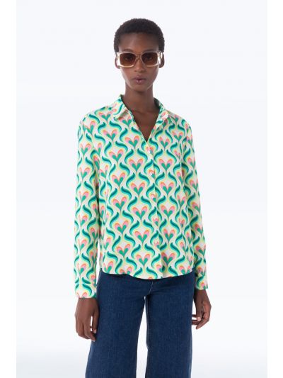 All Over Heart Patterned Shirt