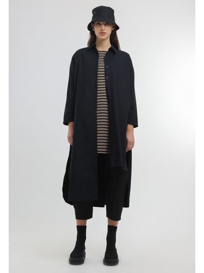 Solid Buttoned Midi Dress -Sale