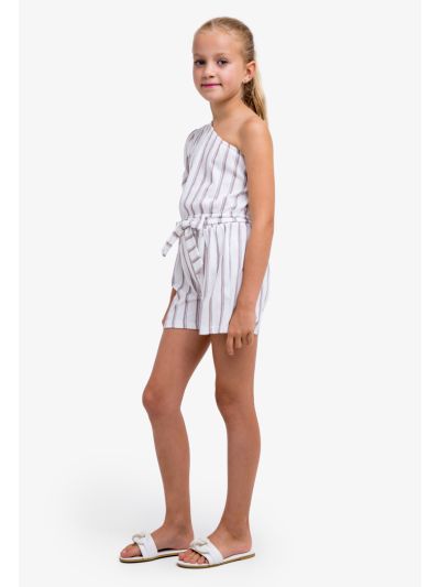 Striped Tie Waist Shorts