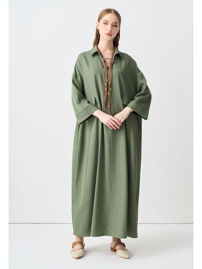 Oversized Drop Shoulder Solid Dress