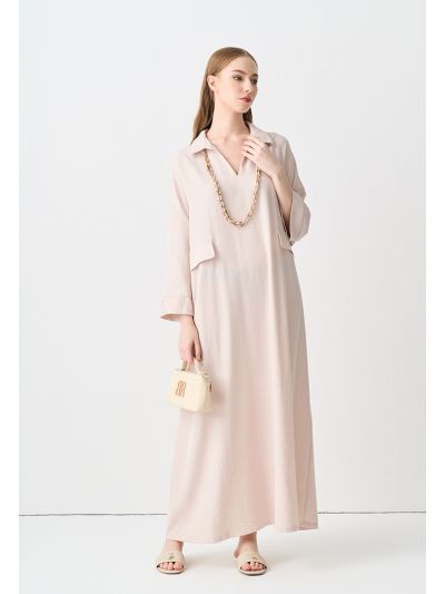 Oversized Drop Shoulder Solid Dress