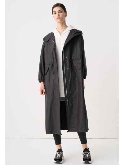 Elasticated Drawstring Monogram Maxi Winter Jacket