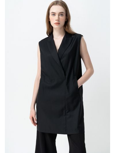 Sleeveless Hollow Back Tunic Dress Set (2 PCS)