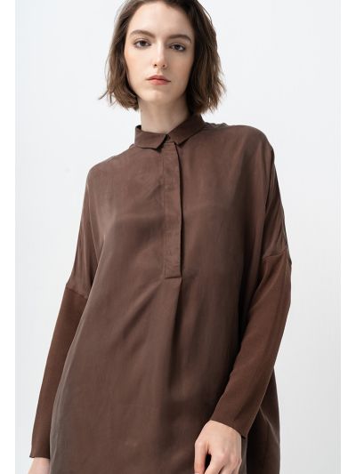 Solid Oversized Drop Shoulders Shirt