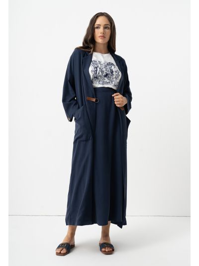 Solid Oversize Maxi Open Abaya 