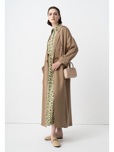 Solid Oversize Maxi Open Abaya 