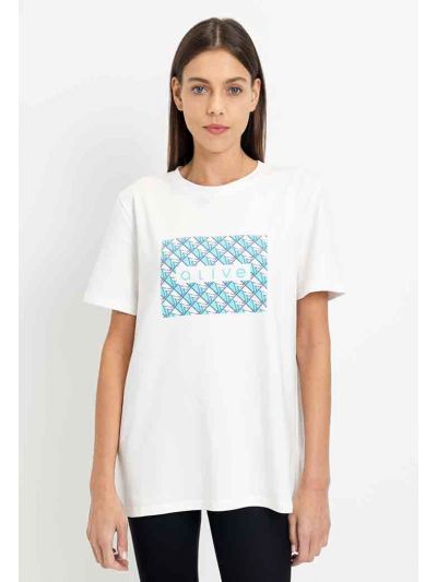 Short Sleeves Printed Motif T-Shirt