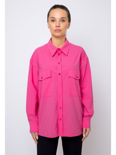 High Low Crinkled Solid Shirt