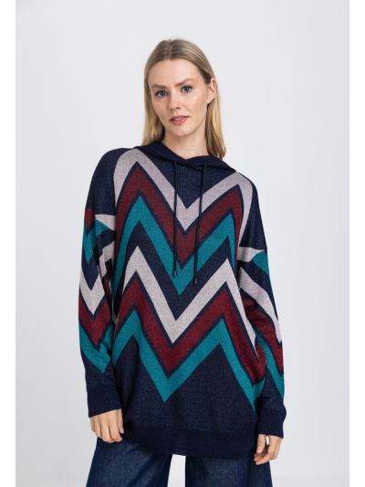 Knitted Lurex Multicolor Sweatshirt