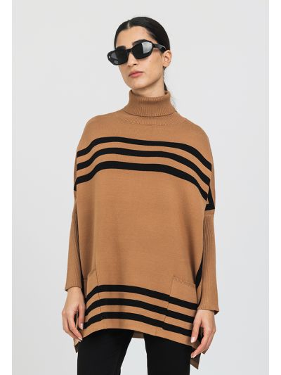 Two Toned Winter Poncho