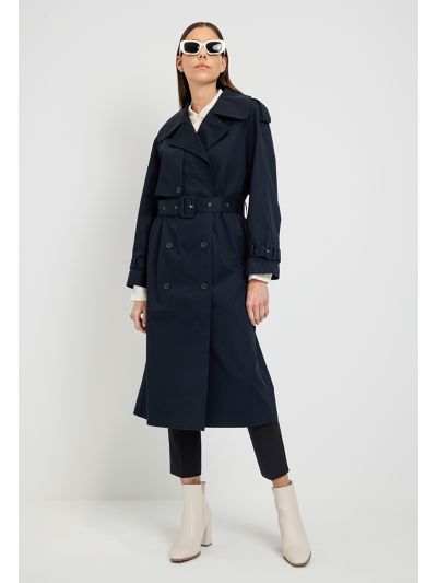 Double Breasted Belted Coat