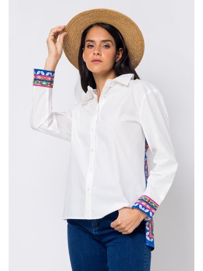 Back Printed High-Low Shirt