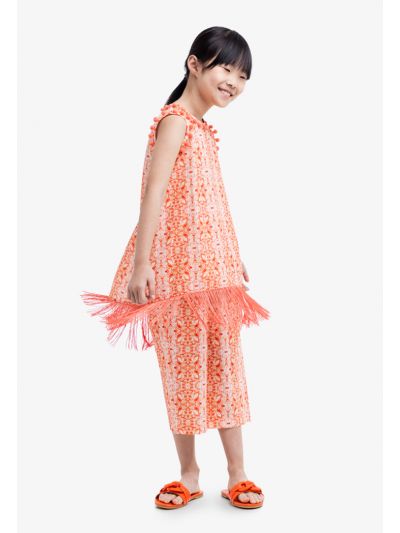 Fringed Sleeveless Blouse & Pant Set