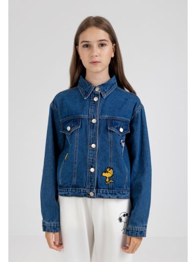 Peanuts Embellished Denim Jacket