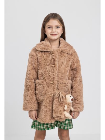Solid Faux Fur Coat