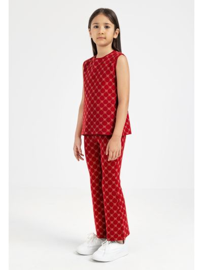 Lurex Monogram Knitted Trousers