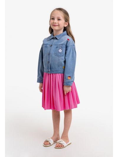 Elastic Waist Pleated Skirt