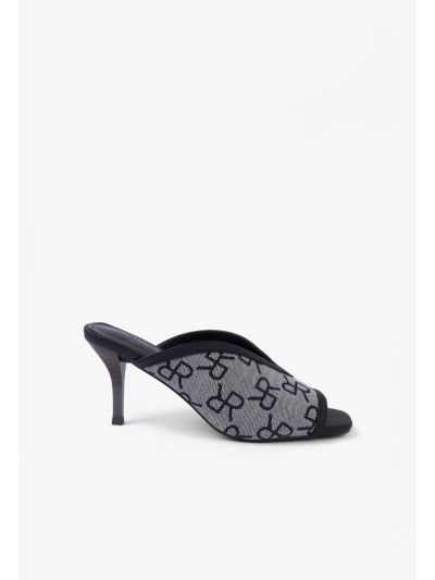 Open Toe Printed Kitten Heels