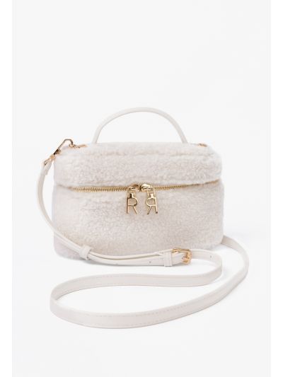 Shearling Top Handle Shoulder Bag