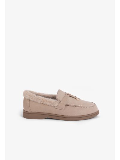 Faux Fur Lined Loafers