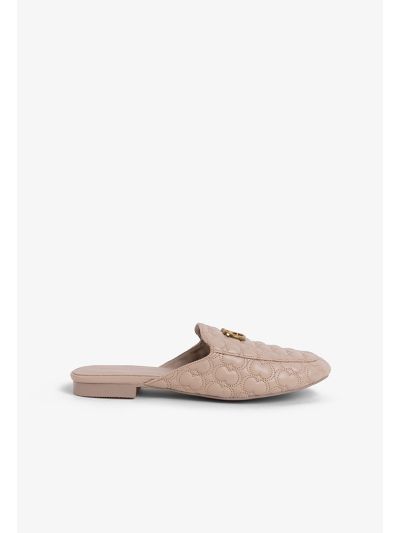 Embellished Quilted Mules