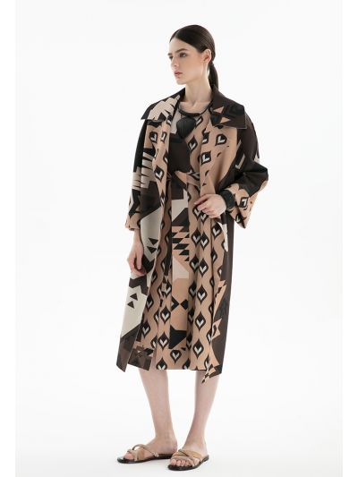 Multi Printed Midi Outer Jacket -Sale