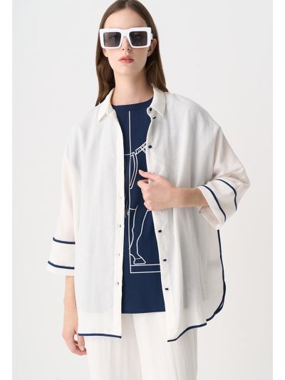 Back Printed Oversized Shirt