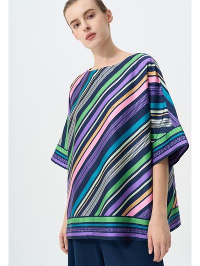 Printed Short Sleeves Blouse
