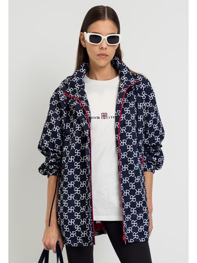 Monogram Print Full Zip Jacket