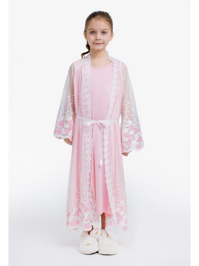 Kimono & Sleeveless Dress Set