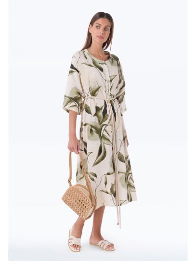 Leaf Print Oversized Dress -Sale