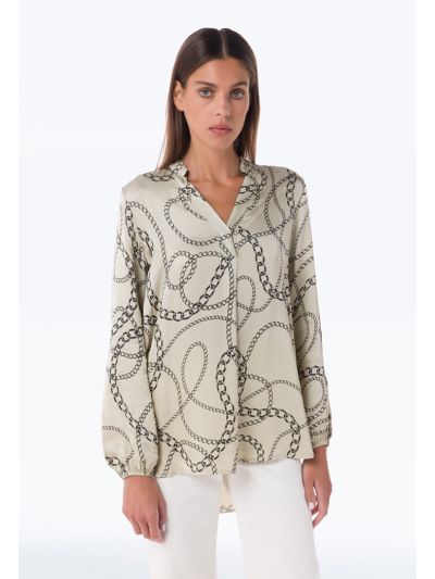 Chain Belt Pattern Shirt -Sale