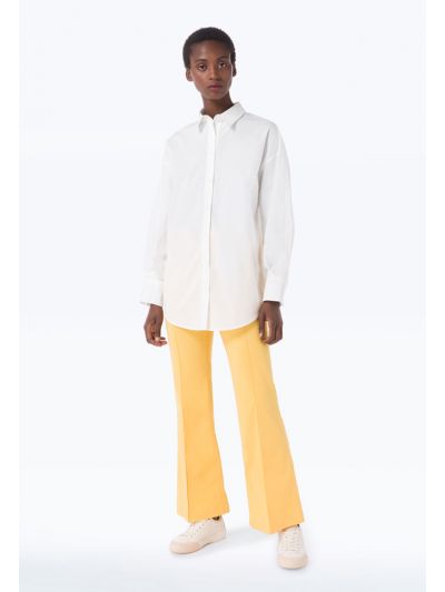 Mid-Rise Single Pleat Solid Trouser -Sale