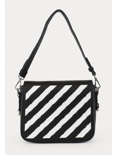Striped Top Handle Satchel Bag -Sale