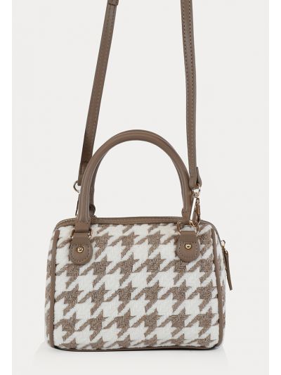 Jacquard PU Leather Crossbody Hand Bag -Sale