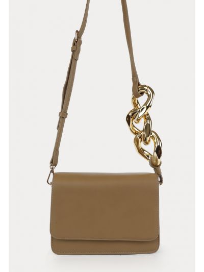 Flap Closure Solid PU Leather Satchel Bag -Sale