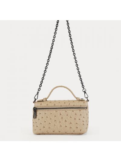 Textured PU Leather Solid Chain Shoulder Bag