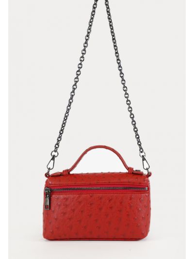 Textured PU Leather Solid Chain Shoulder Bag