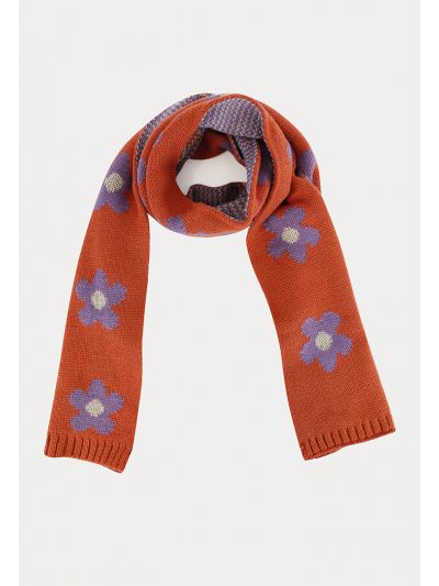 Double Face Floral Winter Scarf