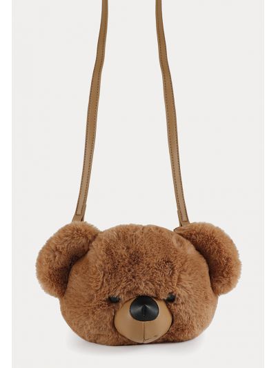 Furry Cartoon Bear Shoulder Bag
